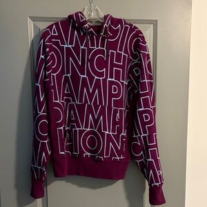 Champion Men's Bold Purple Graphic Hoodie